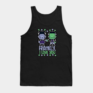 Kawaii Frankenstein's Monster and Bride of Frankenstein // Frankly, I Love You Tank Top